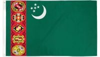 Turkmenistan Old  Printed Polyester Flag 3ft by 5ft