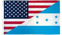 USA/Honduras Combination Flag 3x5ft Poly