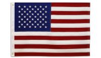 Embroidered Polyester American Flag 2ft by 3ft .