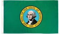 Washington Printed Polyester Flag 2ft by 3ft