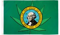 Washington Leaf Printed Polyester Flag 3ft by 5ft