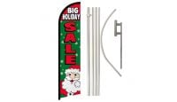 Big Holiday Sale Superknit Polyester Swooper Flag Size 11.5ft by 2.5ft & 6 Piece Pole & Ground Spike Kit