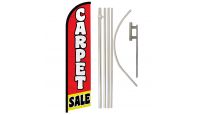 Carpet Sale Superknit Polyester Swooper Flag Size 11.5ft by 2.5ft & 6 Piece Pole & Ground Spike Kit