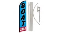 Boat Sale Superknit Polyester Swooper Flag Size 11.5ft by 2.5ft & 6 Piece Pole & Ground Spike Kit