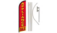 Appliance Sale Superknit Polyester Swooper Flag Size 11.5ft by 2.5ft & 6 Piece Pole & Ground Spike Kit