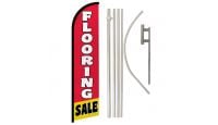 Flooring Sale Superknit Polyester Swooper Flag Size 11.5ft by 2.5ft & 6 Piece Pole & Ground Spike Kit