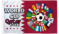 2022 World Cup (Circle) Flag 3x5ft Poly