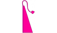 Hot Pink Solid Color Wind Dancer Flag