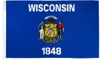 Wisconsin Printed Polyester Flag 2ft by 3ft