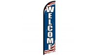 Welcome (Patriotic) Windless Banner Flag