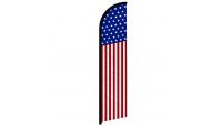 USA 50 Stars Windless Banner Flag