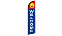 Welcome (Happy Face) Windless Banner Flag