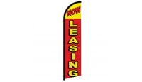 Now Leasing (Red & Yellow) Windless Banner Flag