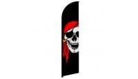 Red Bandana Jolly Roger Windless Banner Flag