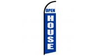 Open House (Blue & White) Windless Banner Flag