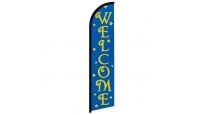 Welcome (Stars Blue) Windless Banner Flag