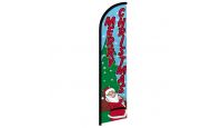 Merry Christmas (Snow) Windless Banner Flag