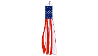 USA Embroidered 5ft Windsock